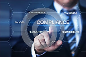 Compliance Rules Law Regulation Policy Business Technology concept