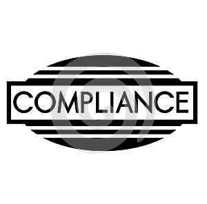 COMPLIANCE stamp on white