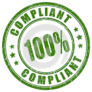 Compliant green ink stamp