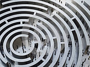 Complicated maze. 3D Rendering