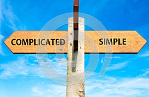 Complicated versus Simple