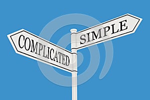 Complicated versus Simple messages, conceptual image decision change