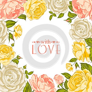 Complimentary rose frame