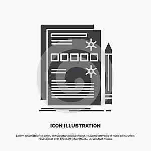 Component, data, design, hardware, system Icon. glyph vector gray symbol for UI and UX, website or mobile application