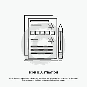 Component, data, design, hardware, system Icon. Line vector gray symbol for UI and UX, website or mobile application