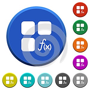 Component functions beveled buttons