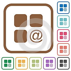 Component sending email simple icons