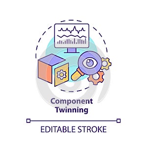 Component twinning concept icon