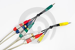 Component video and audio cable