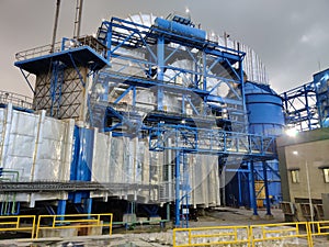 Components of power plant: FGD Flue Gas desulfurization plant photo