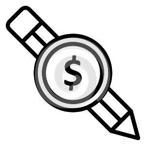 Compose, dollar,  Vector Icon which can easily modify