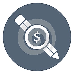 Compose, dollar,  Vector Icon which can easily modify
