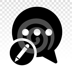 Compose message / writing new message - flat icon for apps and websites