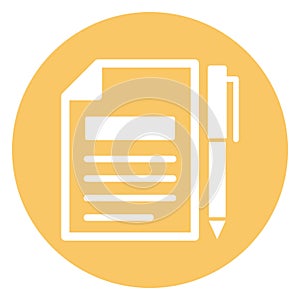 Compose, paper  Vector icon which can easily modify