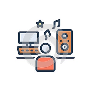 Color illustration icon for Composer, musician and melodist photo
