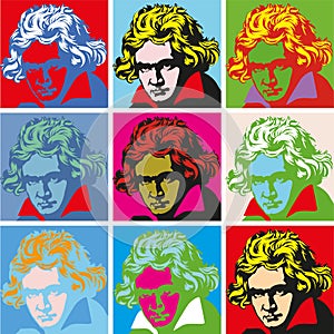 Portrait of Beethoven Portraits of famous historical figure photo