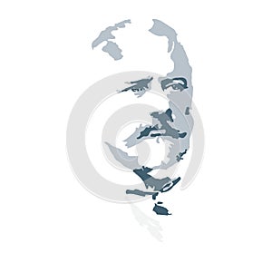 Composer Pyotr Tchaikovsky. vector portrait