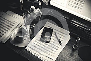 Composer`s Working Place