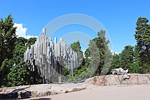 Composer Sibelius Monument in Helsinki