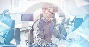 Composite image of abstract black background