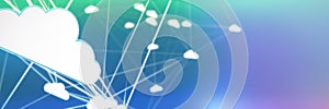 Composite image of abstract image of cloud computing symbol