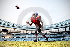 Composite image of american football player