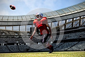 Composite image of american football player