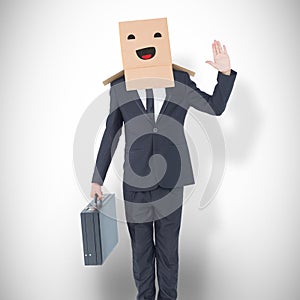 Composite image of anonymous businessman