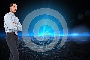 Composite image of asian businessman