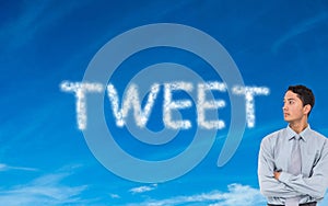 Composite image of asian businessman