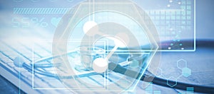 Composite image of atom