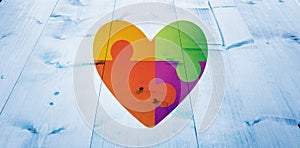 Composite image of autism awareness heart