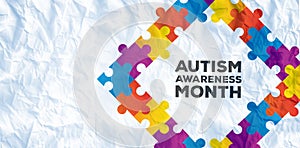 Composite image of autism awareness month