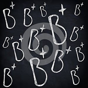 Composite image of b plus doodle