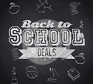 Composite image of back to school deals message