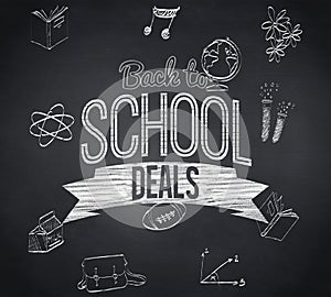Composite image of back to school deals message