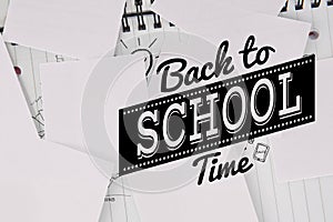 Composite image of back to school message