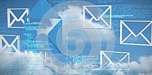 Composite image of blue data