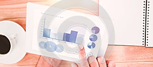 Composite image of blue graphics on white background