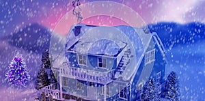 Composite image of blue smoke