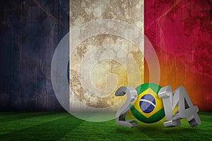 Composite image of brazil world cup 2014