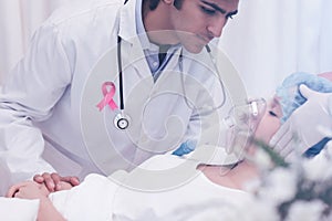 Composite image of breast cancer awareness ribbon