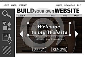 Composite image of build site interface