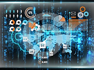 Composite image of business interface