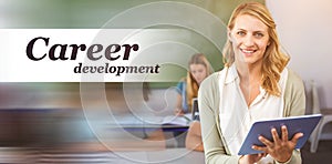 Composite image of career development word