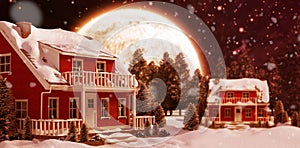 Composite image of christmas snow falling