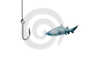 Composite image of close-up of fishing hook