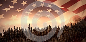 Composite image of close up of the us flag