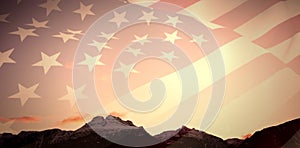 Composite image of close up of the us flag