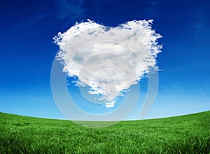 Composite image of cloud heart